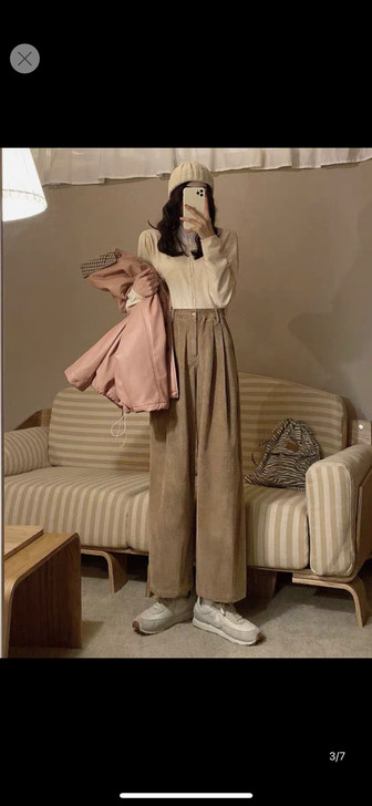 闲置灯芯绒裤，仅穿过一次，颜色不喜欢，20...