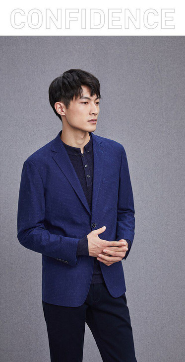 海澜之家 男士休闲韩版修身西服外套优雅外套...