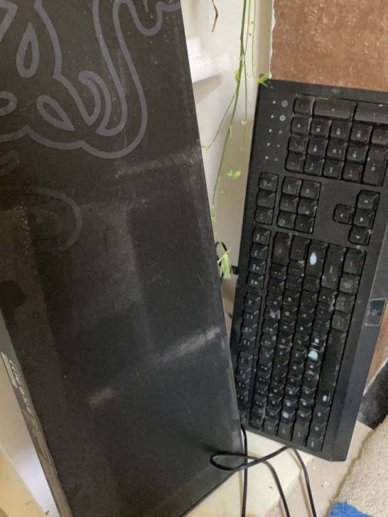 雷蛇萨诺狼蛛键盘，比较破，不退货，几乎送