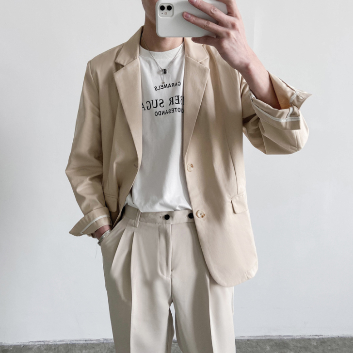 ZPZ原创韩版休闲西装外套春季文艺青少年帅气