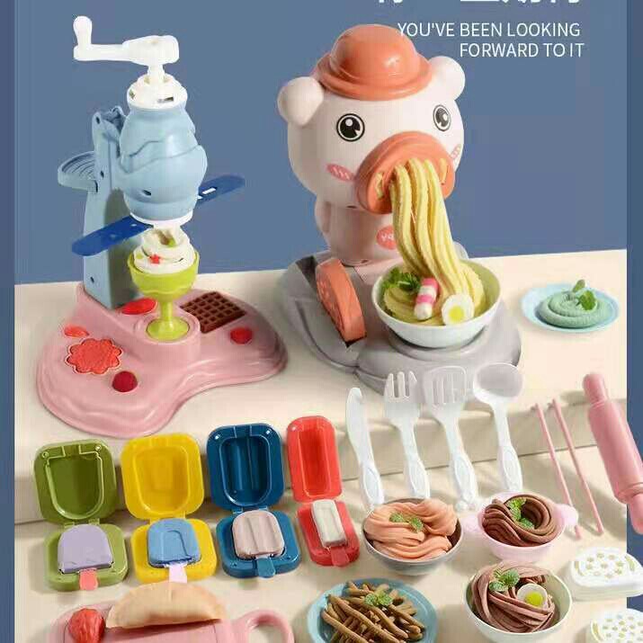 面条机玩具橡皮泥无毒彩泥儿童模具工具套装冰...