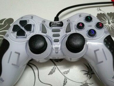 全新2件36元USB震动手柄 透明彩色游戏...