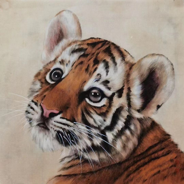 小老虎 油画作品  标价就是卖价 不议价 ...