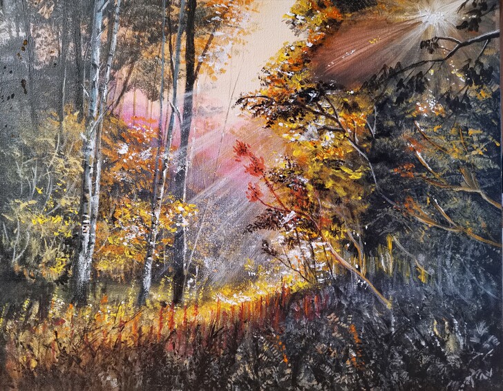 最近画的油画布风景，40厘米60厘米左右。