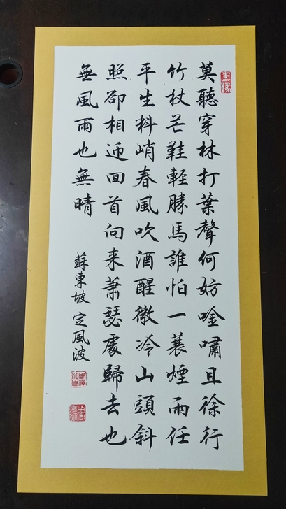 【定风波】66*33厘米苏轼词清逸秀气行楷...