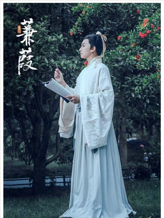 重回汉唐蒹葭白色宽袖襦一件，全新仅拆开看，...