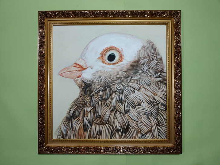纯手绘油画，60X60cm，专业亚麻油画布...