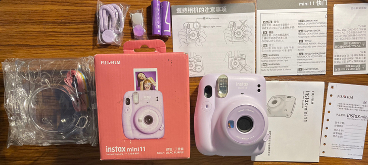 富士拍立得mini11 紫色95新全套 富...