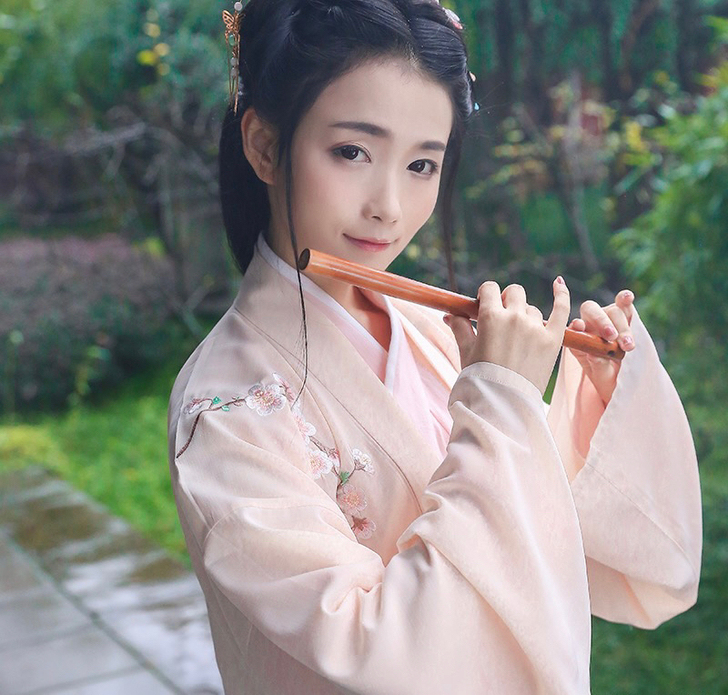 重回汉唐 何年日常汉服女绣花长褙子 全新