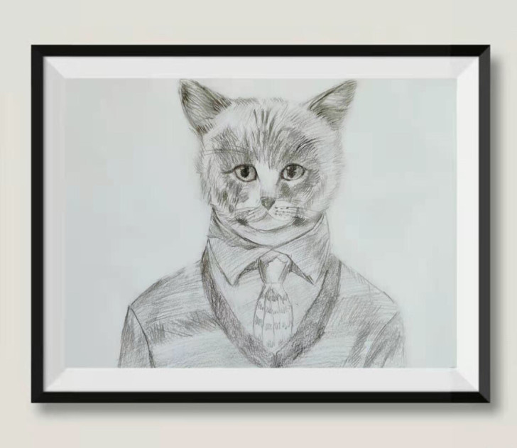 素描装饰画，个人小作品。喜欢的可以带上8开...