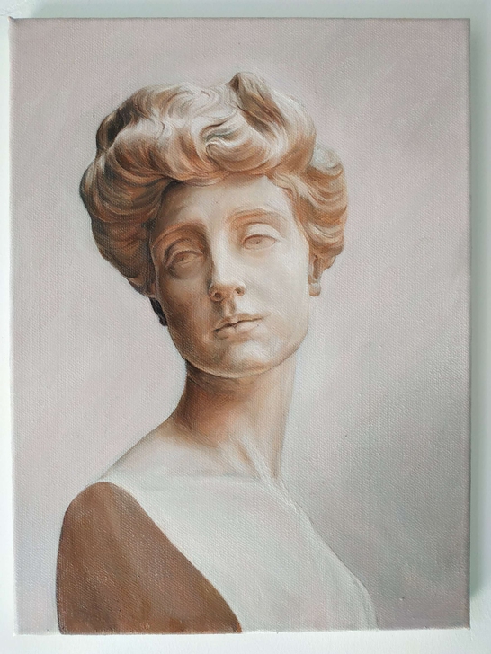 纯手绘油画，30X40cm，专业亚麻油画布...