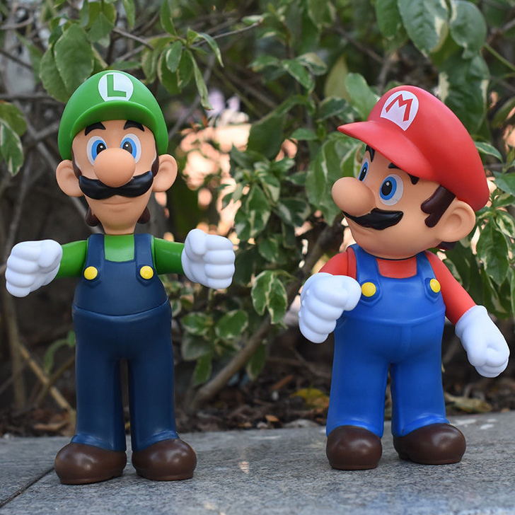 全新包邮超级玛丽马里奥手办13cm关节可动...