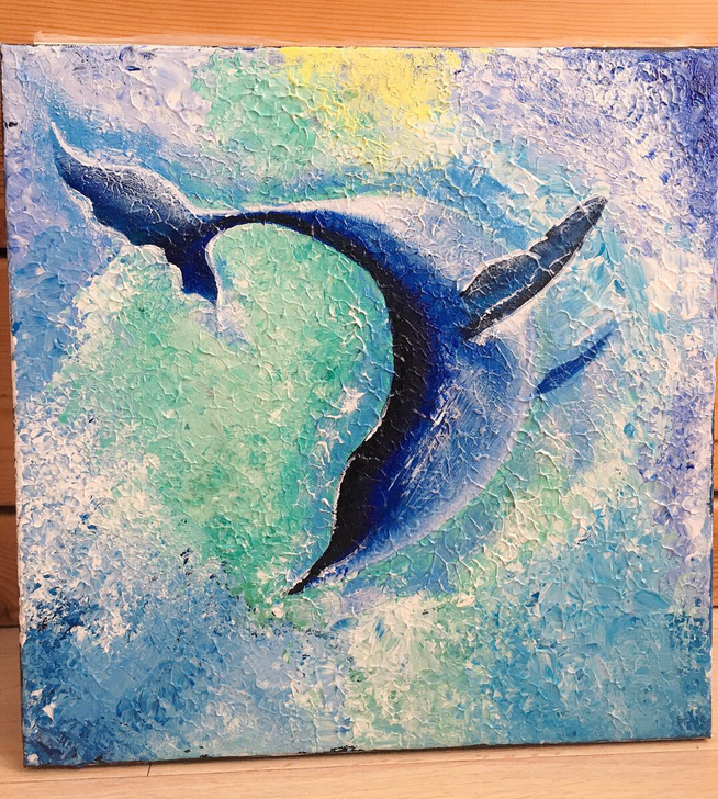 装饰肌理丙烯画 手绘 40x40