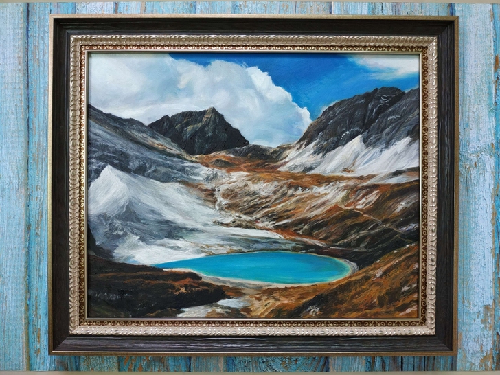纯手绘油画,40X50cm,专业亚麻油画布...