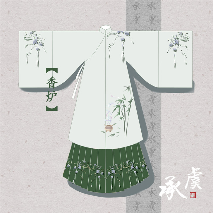 墨晨烟雨原创汉服【香炉】女重工绣明制立领斜...