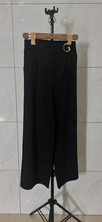 高品质女夏季新款丝滑气质显瘦阔腿长款西装裤