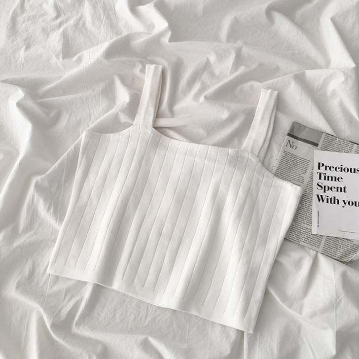 女学生百搭修身针织背心2020春装新款女装...