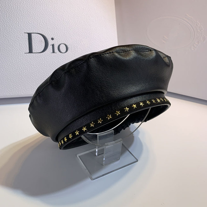 帽子鞠婧祎同款PUpu柳钉帽子贝雷帽，帽后...