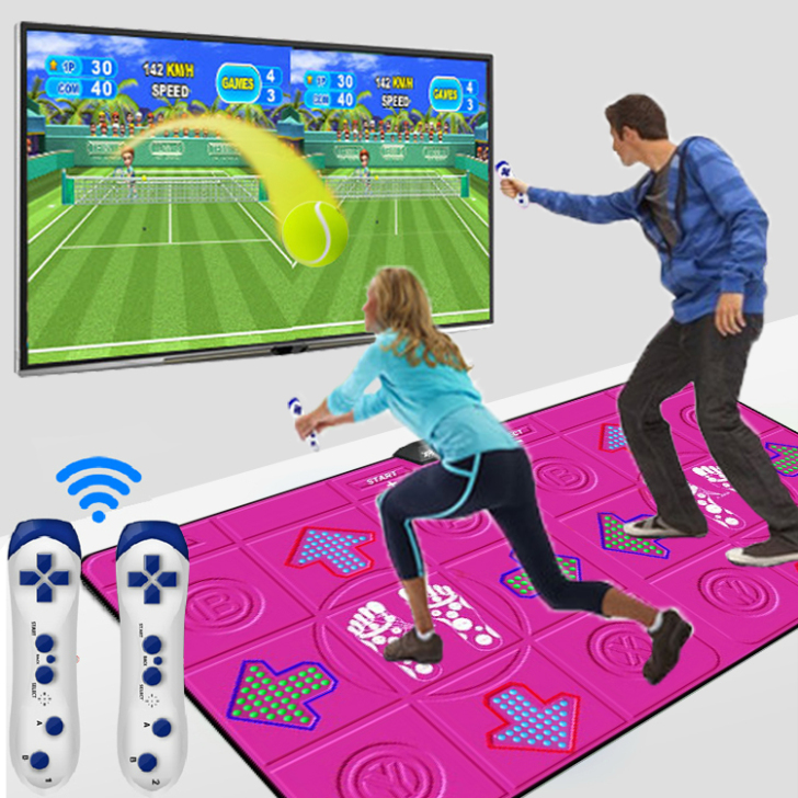 中文高清插卡电视电脑两用体感按摩双人跳舞毯...