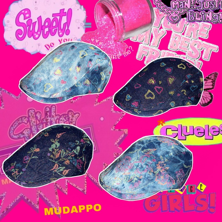 出口单y2k辣妹复古ins风日系牛仔前进帽...