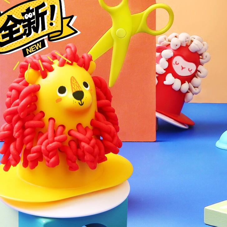 美乐 儿童橡皮泥理发店彩泥套装 内附线上课...