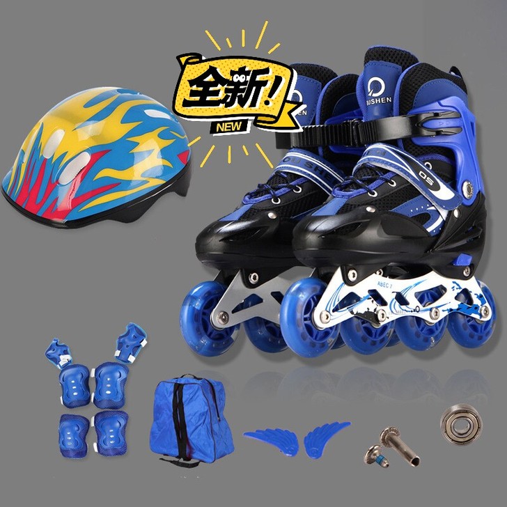 【全新包邮】厂家直销可调节儿童全闪光直排单...