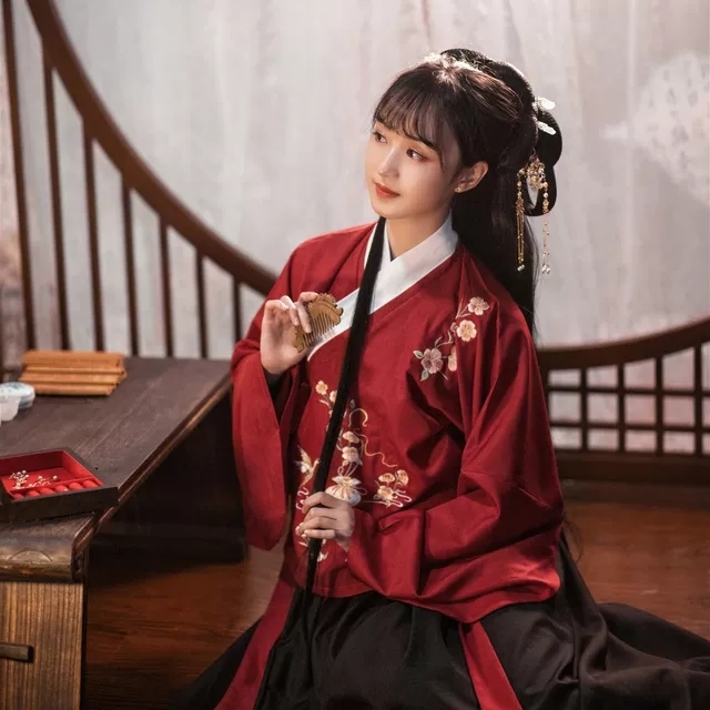 风来榕下原创结香罗日常汉服女齐腰交领明制袄...