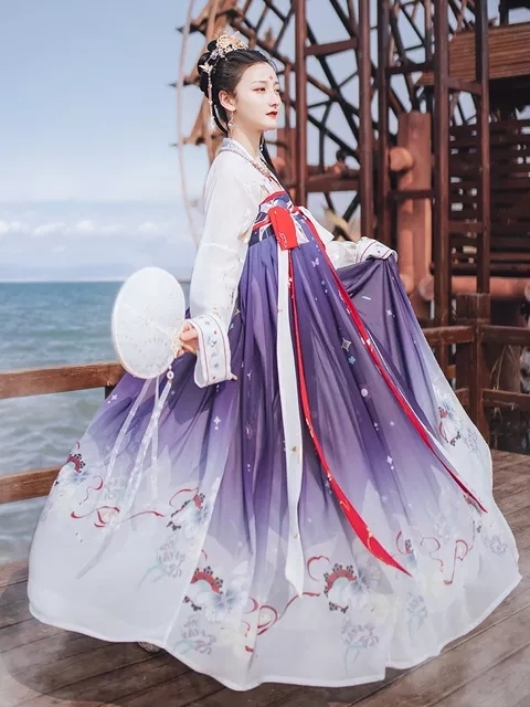 池夏 离骚:九畹 原创改良汉服唐制齐胸襦裙...