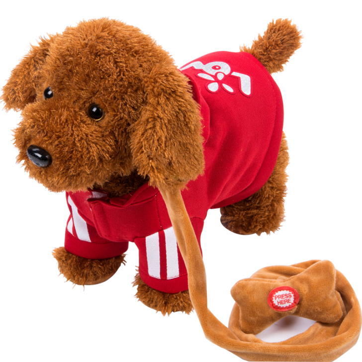 儿童电动毛绒玩具狗狗会唱歌跳舞电子机械狗仿...