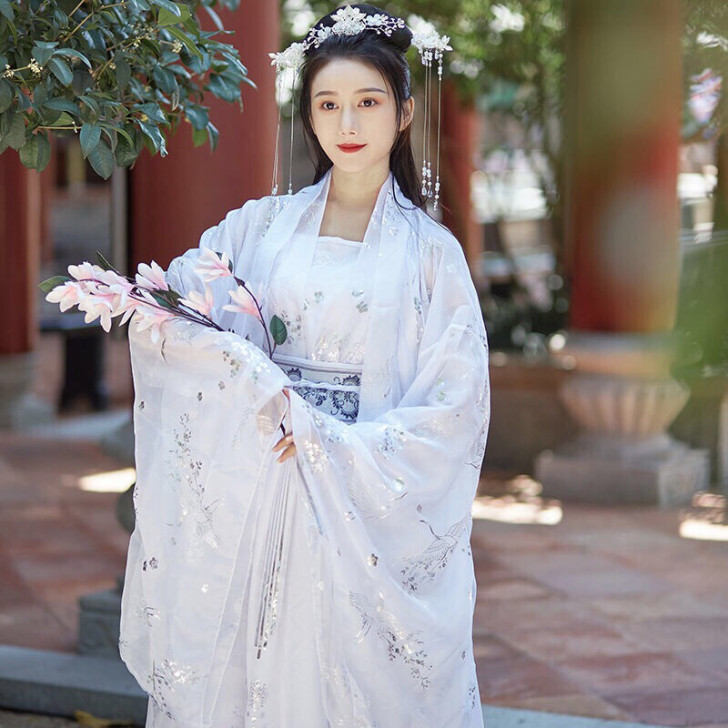 云中鹤春夏季学生 汉服女装大袖衫齐腰襦裙烫...