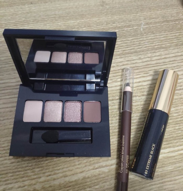 雅诗兰黛正品保真套盒化妆品三件套眼影眼线睫...