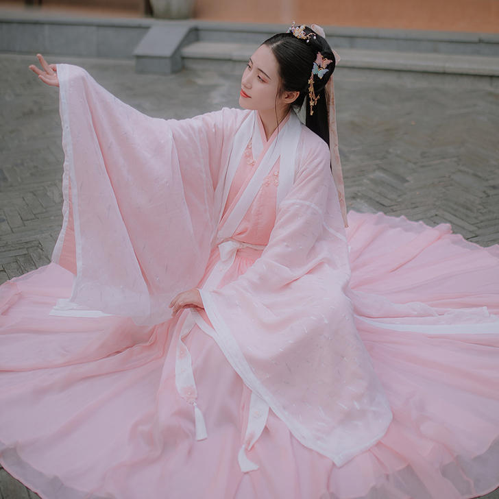 云香霓裳汉服女原创9米大摆裙琼瑶广袖大袖交...