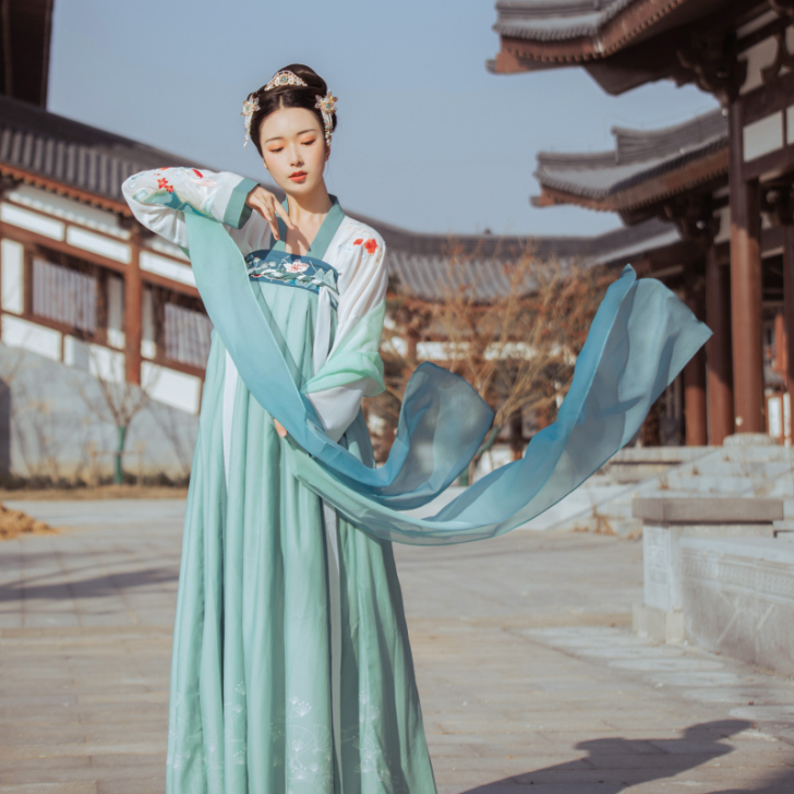 【青玄易】梨花渡原创汉服女齐胸对襟襦裙春夏...