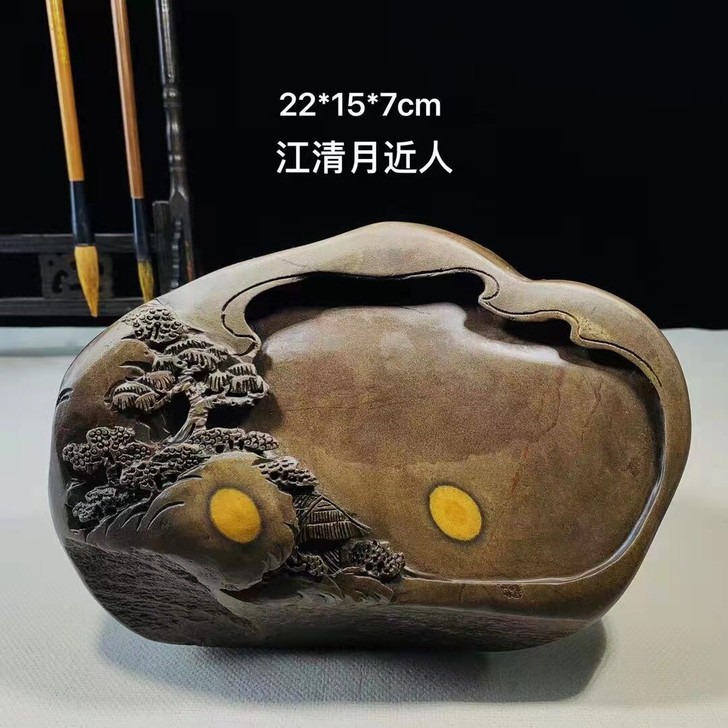 #好用的砚#70年代国营肇庆端砚厂老梅花坑...
