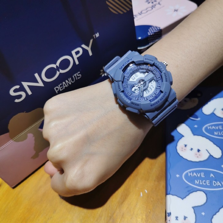 SNOOPY史努比电子机械手表，九成新带盒...