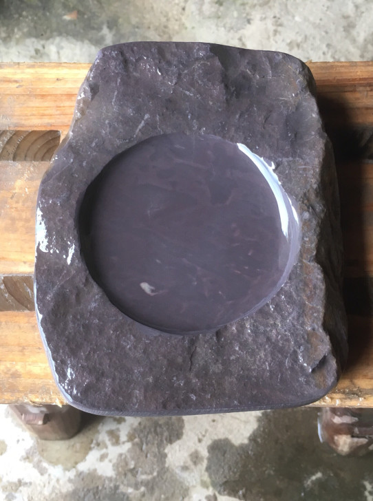 优惠精品端砚老水岩麻子坑，尺寸16x12x...