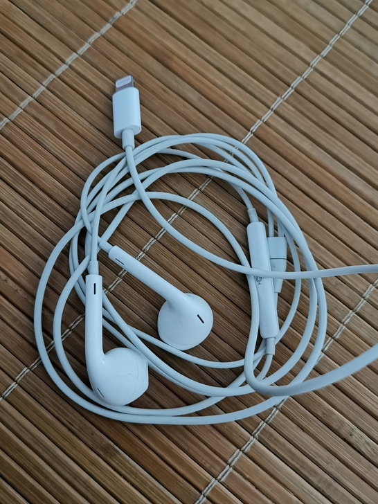 苹果扁头有线耳机 使用痕迹 成色8新原装音...