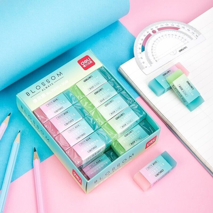 得力橡皮擦儿童美术小学生专用超干净不留痕4...