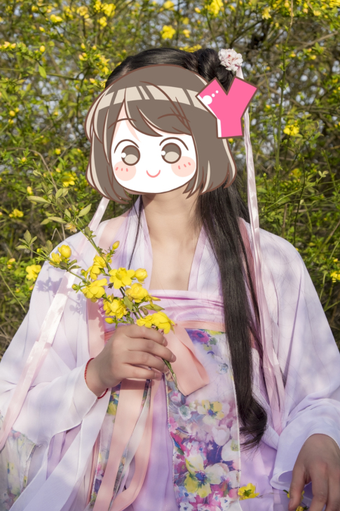 九成新汉服，拍照穿过一次！实物是好看的香芋...