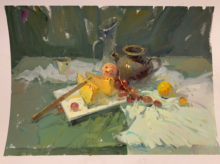 高考色彩 色彩，高考色彩作品，4开水粉画成...