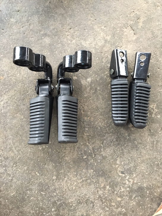 EN/钻豹/仿刀街车跑车复古摩托车前后脚踏...