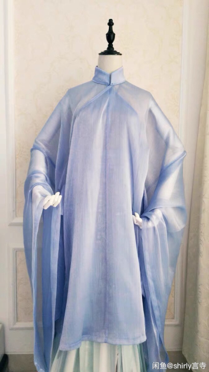 风吟右舍原创汉服立领斜襟纱衫 /浮生系列/...