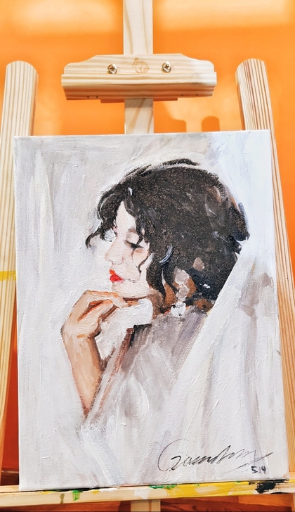 人像装饰油画 油画定制 装饰画