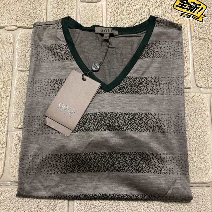 夏季新款 高尔夫品牌男士商务休闲v领短袖t...