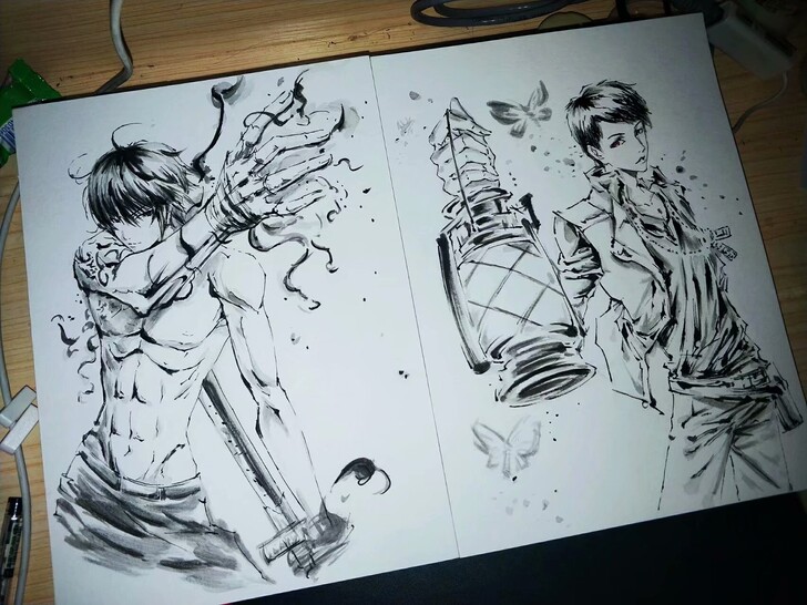 【盗墓笔记水墨风手绘】