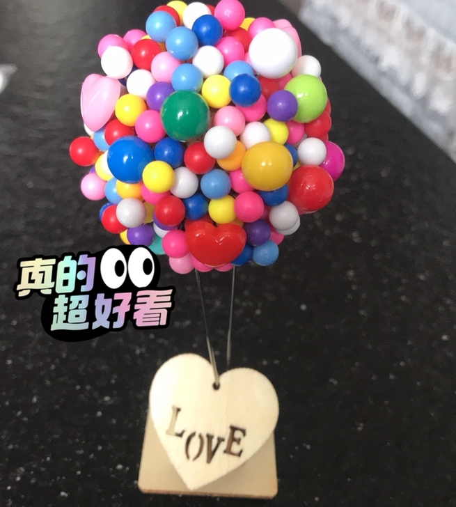 创意旅行气球屋汽车摆件diy手工中控台摆件...