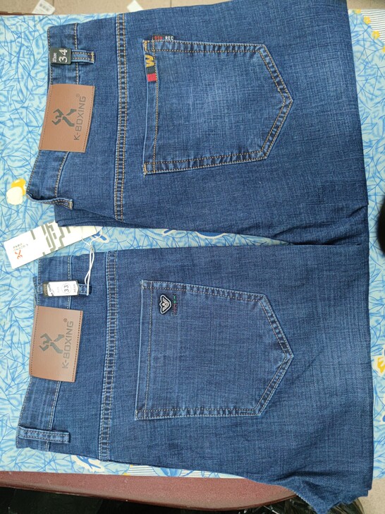 全新劲霸牛仔裤男潮牌夏季直筒长裤男装中青年...