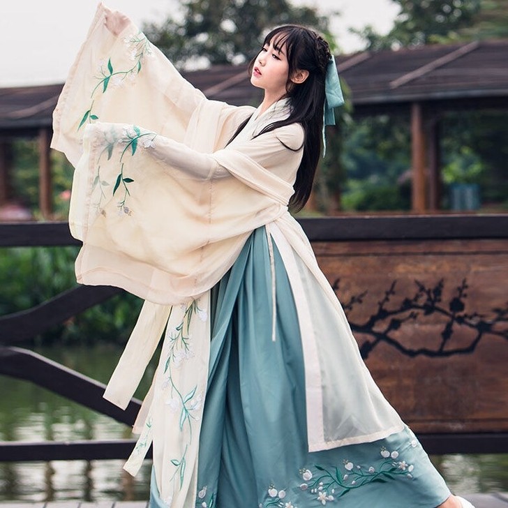 汉服女 汉服广袖襦裙古装女 中国风流仙裙魏...