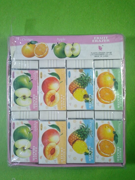 8090怀旧收藏绝版全新水果橡皮,四种图案...