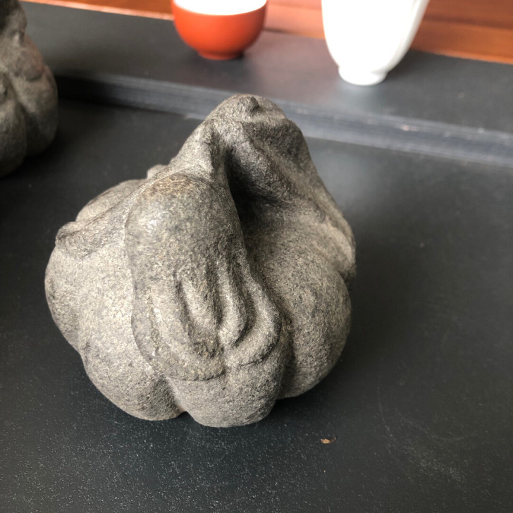 青石茶宠佛手果石秤砣镇纸石茶室文玩,大小盈...